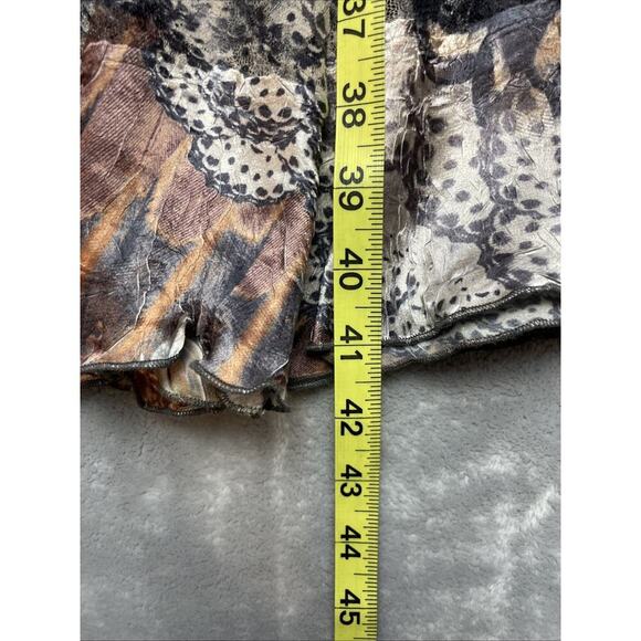 Komarov Fairy Goth Dress Womens L Moody Crinkle Lace Neck Witchy Romantic - Picture 9 of 9